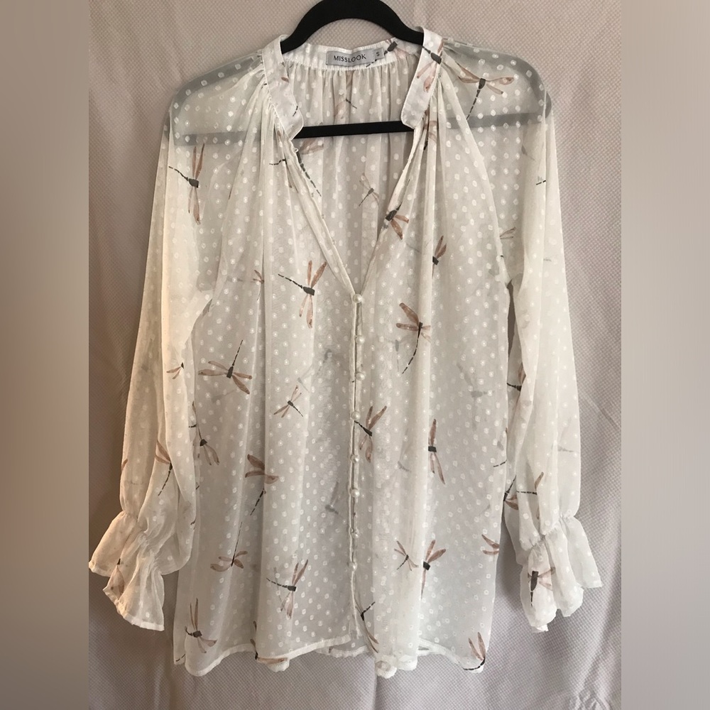 Vintage Missook button down blouse